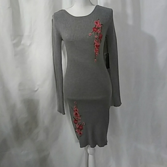 Ladies gray sweater dress - Picture 1 of 7